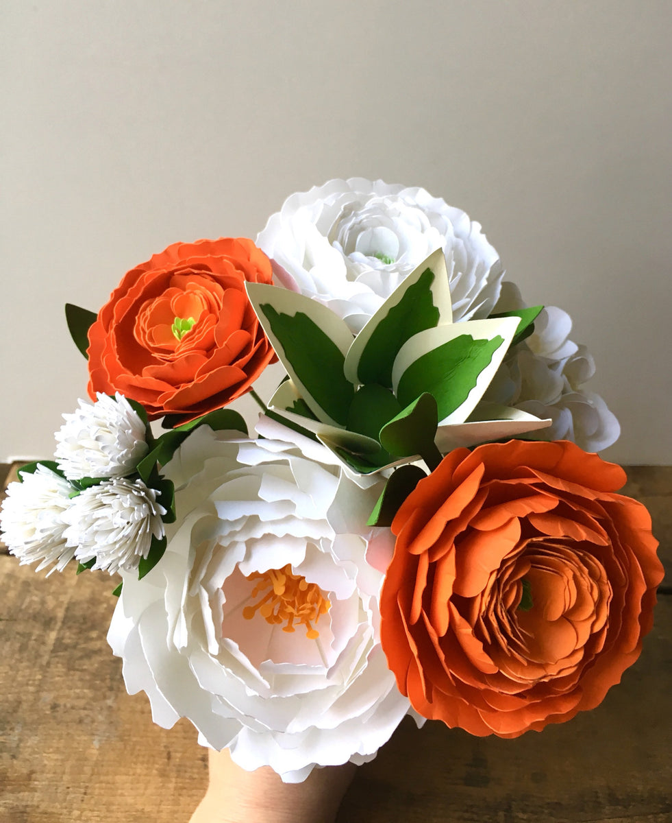 Spring Paper Flower Bouquet - Medium Bouquet – The Flower Craft Shop