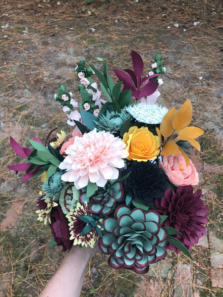 Bohemian Multicolor Paper Flower Bouquet - Large Bouquet - Custom Bouquet