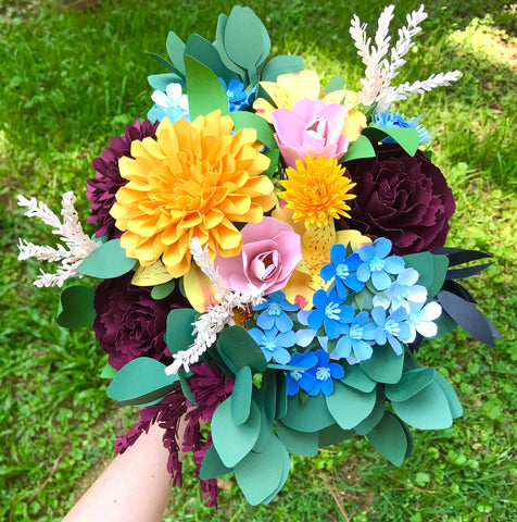 First Anniversary Paper Flower Bouquet - Large Bouquet - Custom Bouquet
